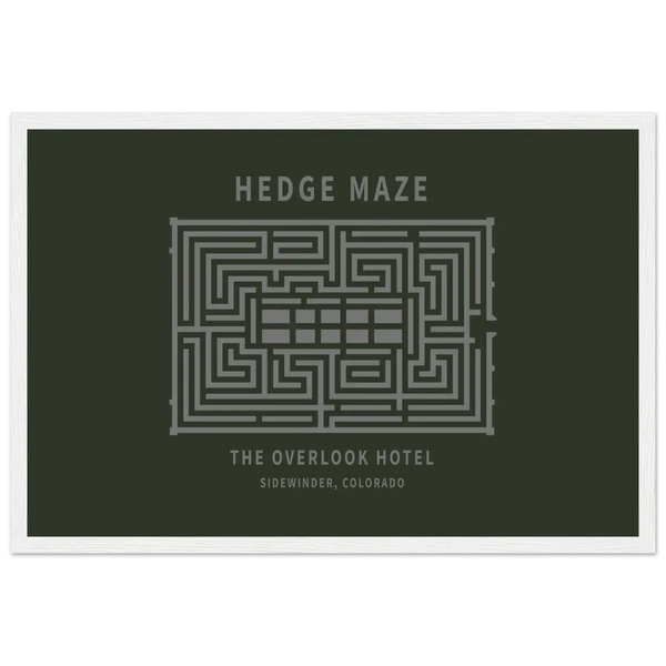 Hedge Maze The Overlook Hotel - The Shining Movie Poster - Matte / 12 x 18″ (30 x 45cm) / White - Poster