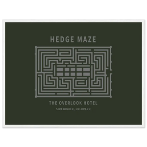 Hedge Maze The Overlook Hotel - The Shining Movie Poster - Matte / 18 x 24″ (45 x 60cm) / White - Poster