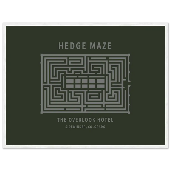 Hedge Maze The Overlook Hotel - The Shining Movie Poster - Matte / 18 x 24″ (45 x 60cm) / White - Poster