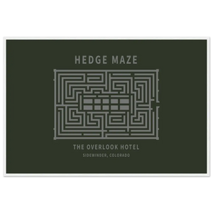 Hedge Maze The Overlook Hotel - The Shining Movie Poster - Matte / 24 x 36″ (60 x 90cm) / White - Poster