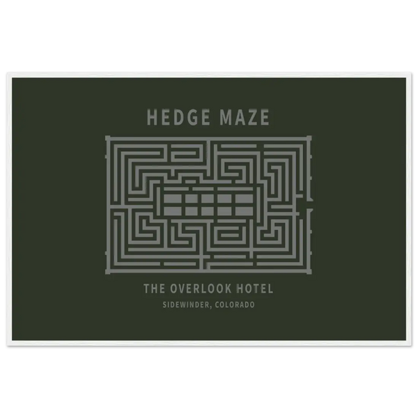 Hedge Maze The Overlook Hotel - The Shining Movie Poster - Matte / 24 x 36″ (60 x 90cm) / White - Poster