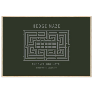 Hedge Maze The Overlook Hotel - The Shining Movie Poster - Matte / 24 x 36″ (60 x 90cm) / Wood - Poster