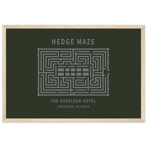 Hedge Maze The Overlook Hotel - The Shining Movie Poster - Matte / 12 x 18″ (30 x 45cm) / Wood - Poster