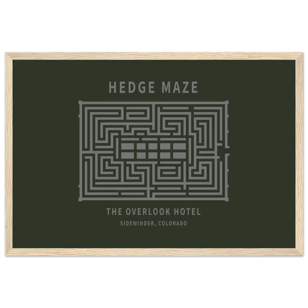 Hedge Maze The Overlook Hotel - The Shining Movie Poster - Matte / 12 x 18″ (30 x 45cm) / Wood - Poster