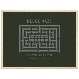 Hedge Maze The Overlook Hotel - The Shining Movie Poster - Matte / 18 x 24″ (45 x 60cm) / Wood - Poster