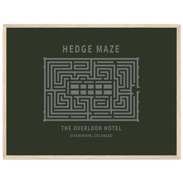 Hedge Maze The Overlook Hotel - The Shining Movie Poster - Matte / 18 x 24″ (45 x 60cm) / Wood - Poster