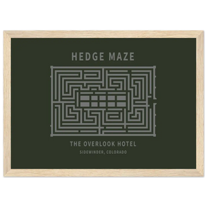 Hedge Maze The Overlook Hotel - The Shining Movie Poster - Matte / 8 x 12″ (21 x 29.7cm) / Wood - Poster