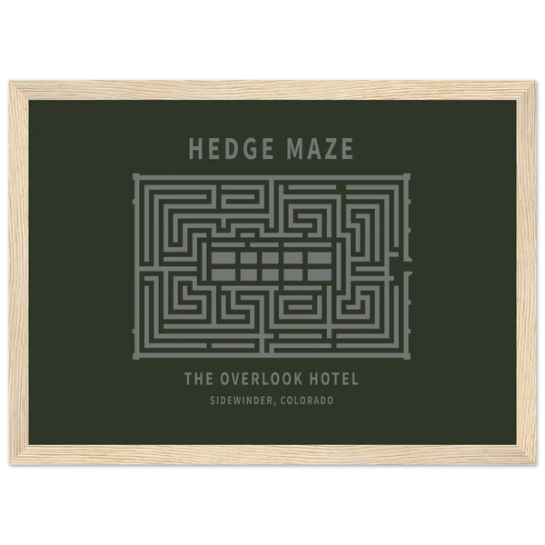 Hedge Maze The Overlook Hotel - The Shining Movie Poster - Matte / 8 x 12″ (21 x 29.7cm) / Wood - Poster