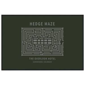 Hedge Maze The Overlook Hotel - The Shining Movie Poster - Matte / 24 x 36″ (60 x 90cm) / Black - Poster