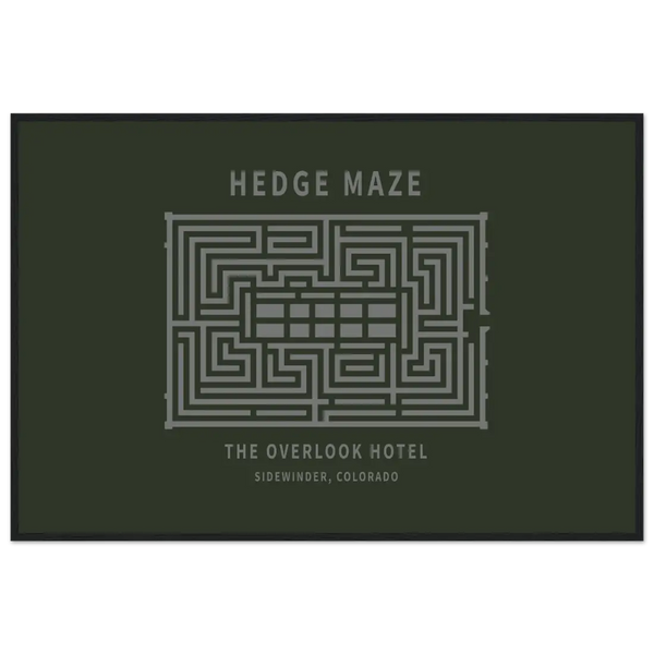 Hedge Maze The Overlook Hotel - The Shining Movie Poster - Matte / 24 x 36″ (60 x 90cm) / Black - Poster