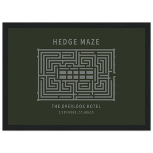 Hedge Maze The Overlook Hotel - The Shining Movie Poster - Matte / 8 x 12″ (21 x 29.7cm) / Black - Poster