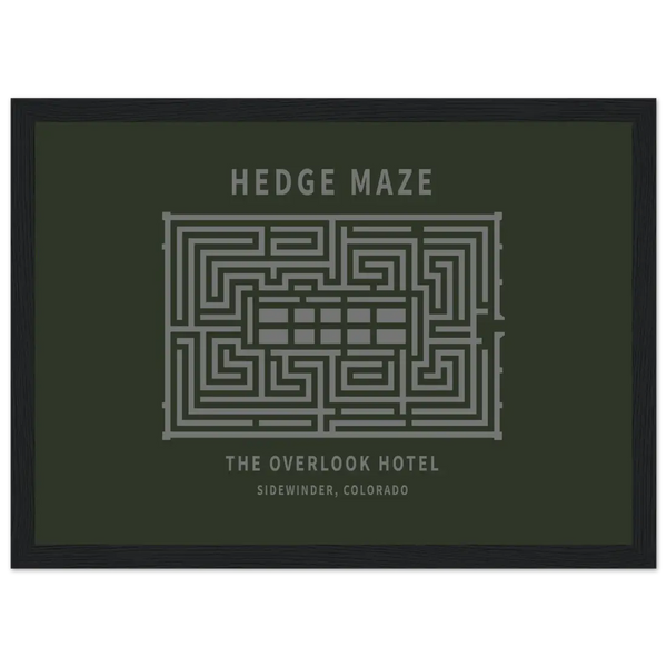 Hedge Maze The Overlook Hotel - The Shining Movie Poster - Matte / 8 x 12″ (21 x 29.7cm) / Black - Poster