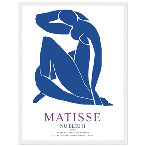 Henri Matisse Nu Bleu II (Blue Nude II) 1952 Artwork Poster - Matte / 18 x 24″ (45 x 60cm) / White - Poster