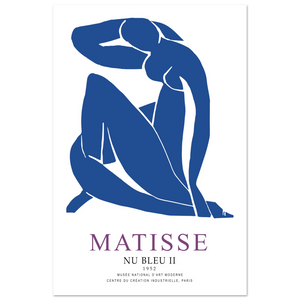 Henri Matisse Nu Bleu II (Blue Nude II) 1952 Artwork Poster - Matte / 8 x 12″ (21 x 29.7cm) / None - Poster