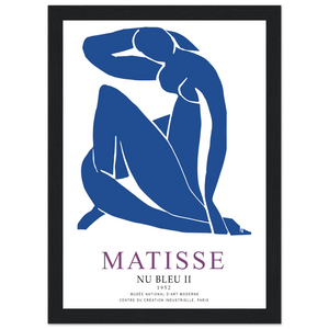 Henri Matisse Nu Bleu II (Blue Nude II) 1952 Artwork Poster - Matte / 8 x 12″ (21 x 29.7cm) / Black - Poster