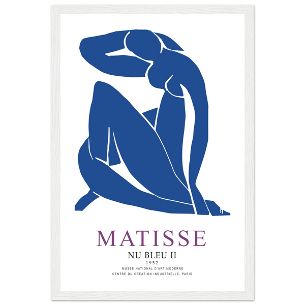 Henri Matisse Nu Bleu II (Blue Nude II) 1952 Artwork Poster - Matte / 12 x 18″ (30 x 45cm) / White - Poster