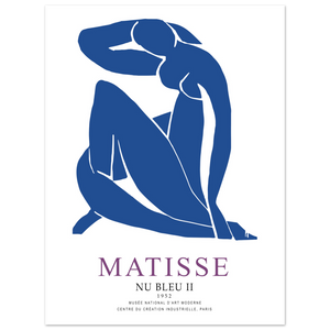 Henri Matisse Nu Bleu II (Blue Nude II) 1952 Artwork Poster - Matte / 18 x 24″ (45 x 60cm) / None - Poster