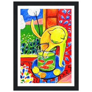 Henri Matisse The Cat With Red Fishes 1914 Poster - Matte / 8 x 12″ (21 x 29.7cm) / Black - Poster