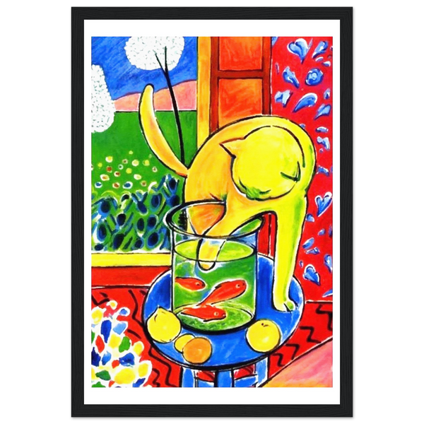 Henri Matisse The Cat With Red Fishes 1914 Poster - Matte / 12 x 18″ (30 x 45cm) / Black - Poster