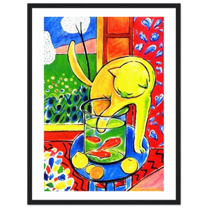 Henri Matisse The Cat With Red Fishes 1914 Poster - Matte / 18 x 24″ (45 x 60cm) / Black - Poster