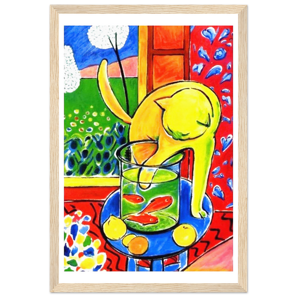 Henri Matisse The Cat With Red Fishes 1914 Poster - Matte / 12 x 18″ (30 x 45cm) / Wood - Poster