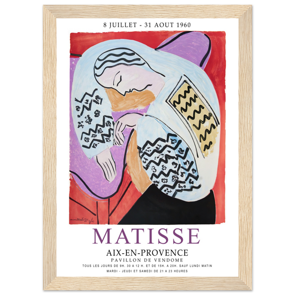 Henri Matisse The Dream - Aix-En-Provence Exhibition Poster - Matte / 8 x 12″ (21 x 29.7cm) / Wood - Poster