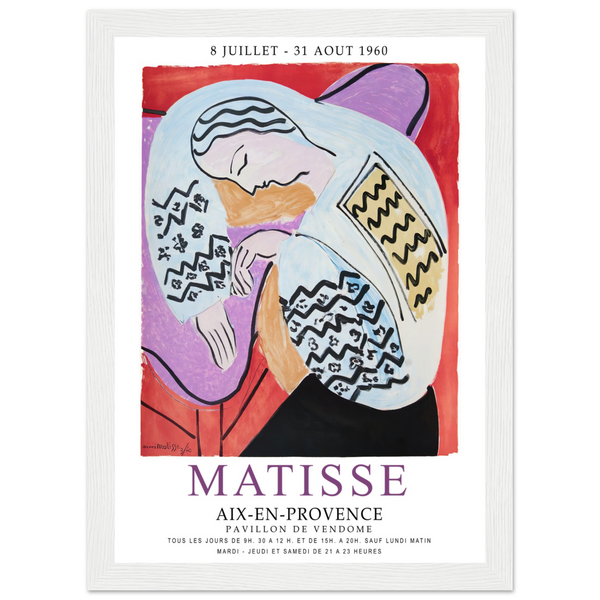 Henri Matisse The Dream - Aix-En-Provence Exhibition Poster - Matte / 8 x 12″ (21 x 29.7cm) / White - Poster