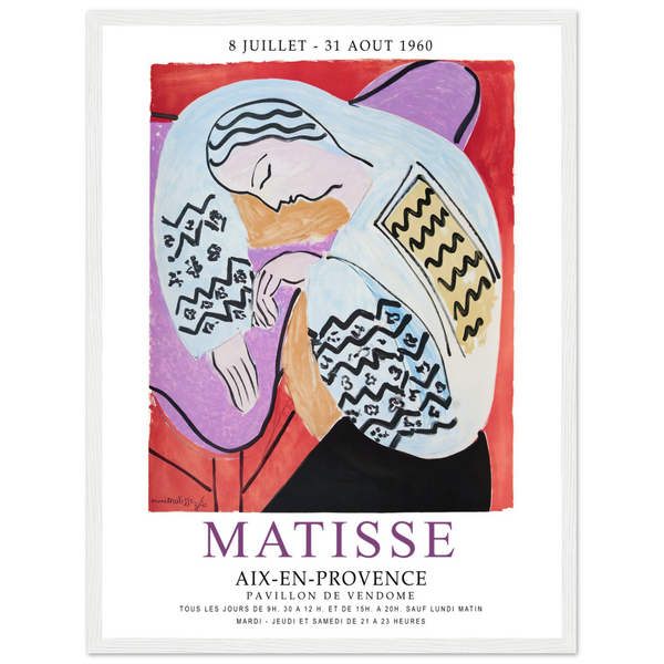 Henri Matisse The Dream - Aix-En-Provence Exhibition Poster - Matte / 18 x 24″ (45 x 60cm) / White - Poster