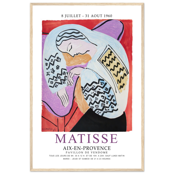 Henri Matisse The Dream - Aix-En-Provence Exhibition Poster - Matte / 24 x 36″ (60 x 90cm) / Wood - Poster