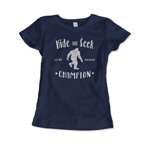 Hide and Seek Champion - Bigfoot T-Shirt - Women (Fitted) / Navy / S - T-Shirt