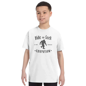 Hide and Seek Champion - Bigfoot T-Shirt - Youth / White / S - T-Shirt