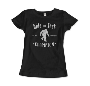 Hide and Seek Champion - Bigfoot T-Shirt - Women (Fitted) / Black / S - T-Shirt