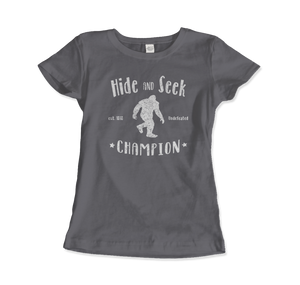 Hide and Seek Champion - Bigfoot T-Shirt - Women (Fitted) / Charcoal / S - T-Shirt