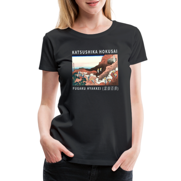 Hokusai - Climbing on Mt. Fuji Artwork T-Shirt - T-Shirt