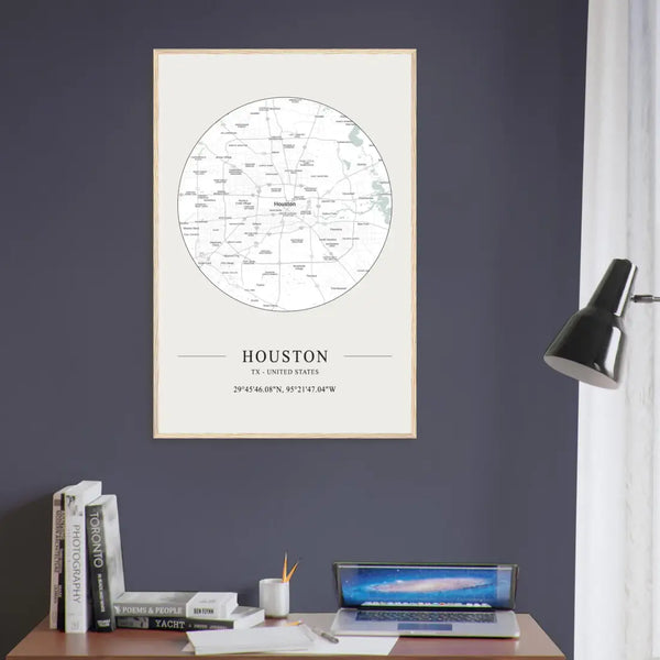 Houston Texas United States - Minimalist Map Poster - Poster