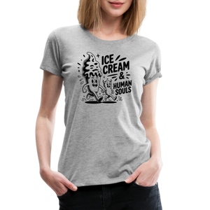 Ice Cream & Human Souls – Vintage Cartoon Horror T-Shirt - T-Shirt