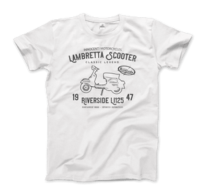 Innocenti Lambretta Scooter Riverside 1947 T-Shirt - Art-O-Rama Shop