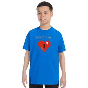 Insert Coins 8-BIT Heart T-Shirt - T-Shirt