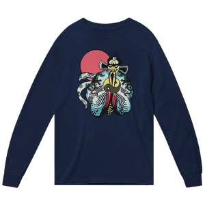 Jack Burton Big Trouble in LIttle China Long Sleeve Shirt - Navy / Small - Long Sleeve Shirt