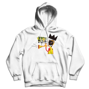 Jean-Michel Basquiat Trumpet 1984 Artwork Unisex Hoodie - White / S - Hoodie