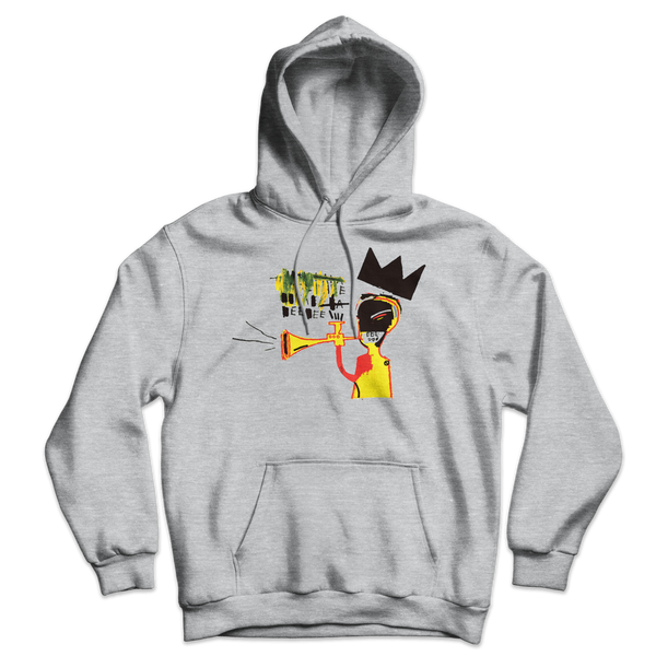 Jean-Michel Basquiat Trumpet 1984 Artwork Unisex Hoodie - Sport Grey / S - Hoodie