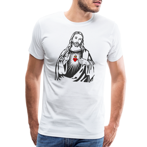 Jesus Christ Minimalist Design with Sacred Heart T-Shirt - T-Shirt