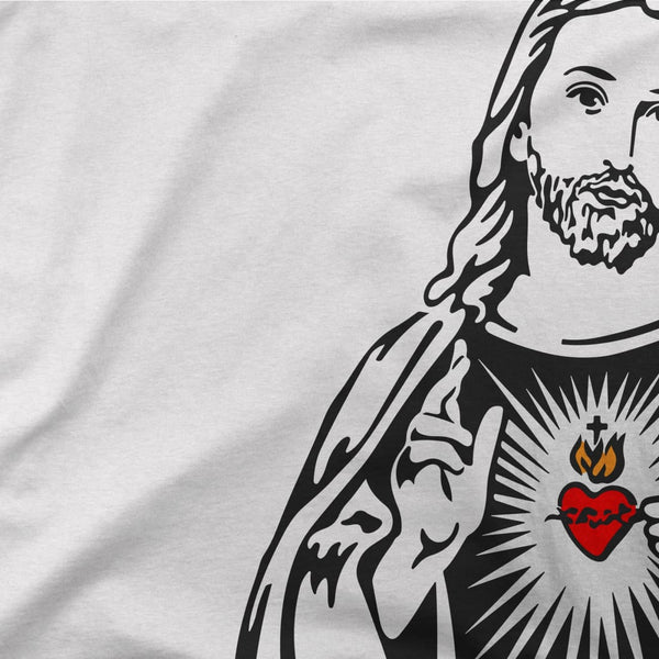 Jesus Christ Minimalist Design with Sacred Heart T-Shirt - T-Shirt