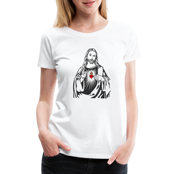 Jesus Christ Minimalist Design with Sacred Heart T-Shirt - T-Shirt