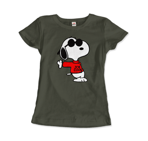 Joe Cool - Snoopy T-Shirt - Women (Fitted) / Military Green / S - T-Shirt