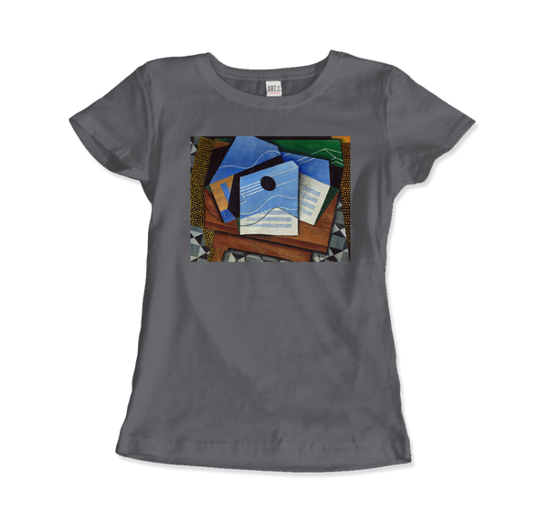 Juan Gris - Guitar on a Table 1915 Artwork T-Shirt - Women (Fitted) / Charcoal / S - T-Shirt