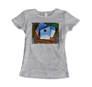 Juan Gris - Guitar on a Table 1915 Artwork T-Shirt - Women (Fitted) / Heather Grey / S - T-Shirt