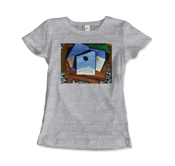 Juan Gris - Guitar on a Table 1915 Artwork T-Shirt - Women (Fitted) / Heather Grey / S - T-Shirt