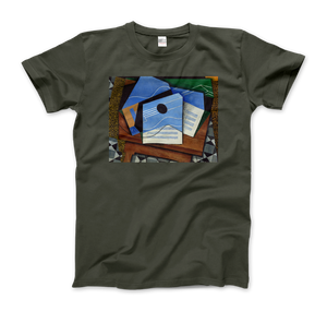 Juan Gris - Guitar on a Table 1915 Artwork T-Shirt - Men (Unisex) / Military Green / S - T-Shirt