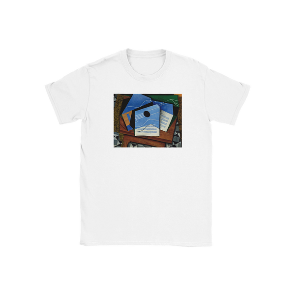 Juan Gris - Guitar on a Table 1915 Artwork T-Shirt - Youth / White / S - T-Shirt